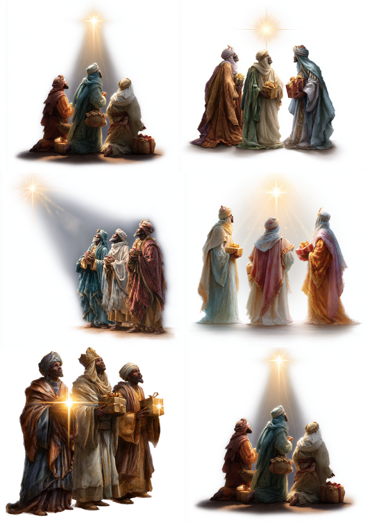 Sticker Sheet – The Three Kings Collage Cat. No. 5036