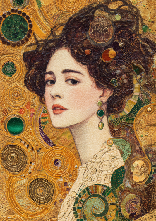 for Decoupage Portrait of a Woman by Gustav Klimt – A4 sticker sheet – ArtClipStick