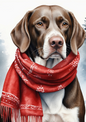 Wall Art Poster / Greeting Card / Sticker Sheet – Shorthaired Pointer Full Cat. No. 5085