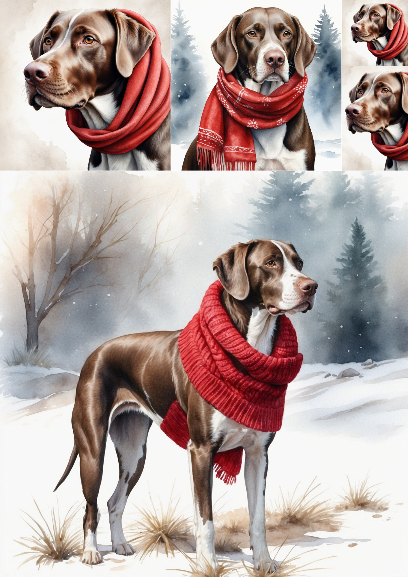 Sticker Sheet - Shorthaired Pointer Collage Cat. No. 5086