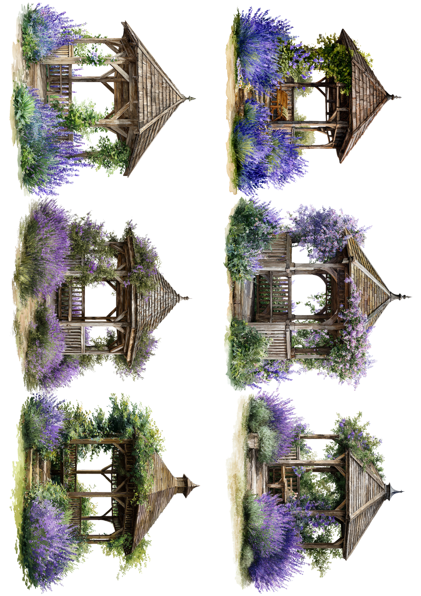 Sticker Sheet Gazebo In Lavender Collage Cat. No. 5107