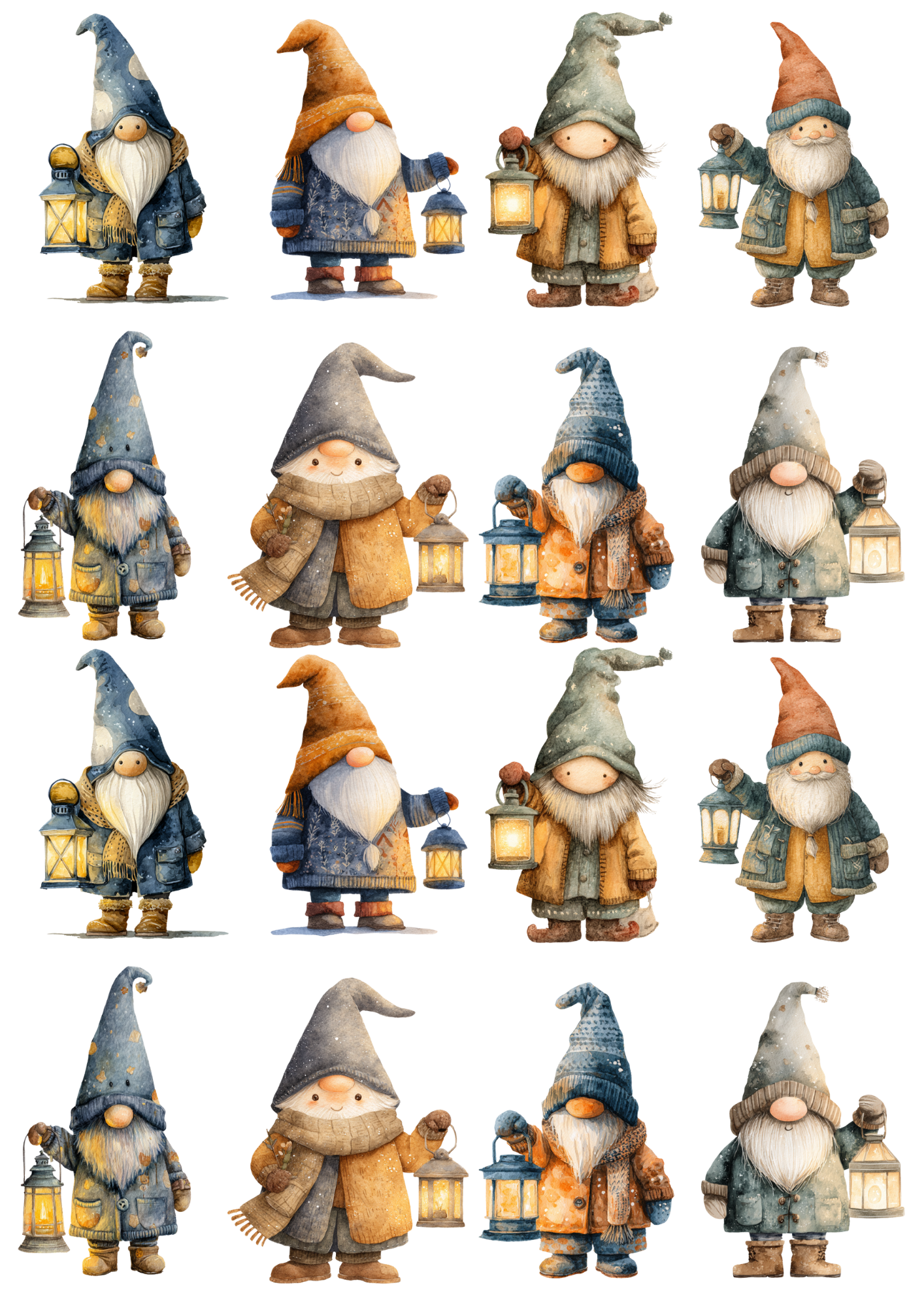 Sticker Sheet Leprechauns With Lanterns Collage Cat. No. 5111