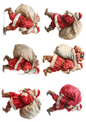 Sticker Sheet Santa Claus With A Bag Of Gifts Collage Cat. No. 5118