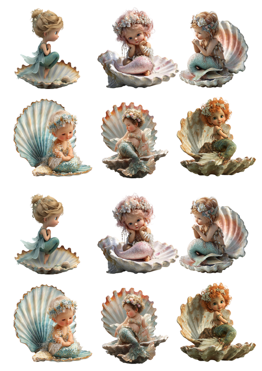 Sticker Sheet Little Mermaids Collage Cat. No. 5124