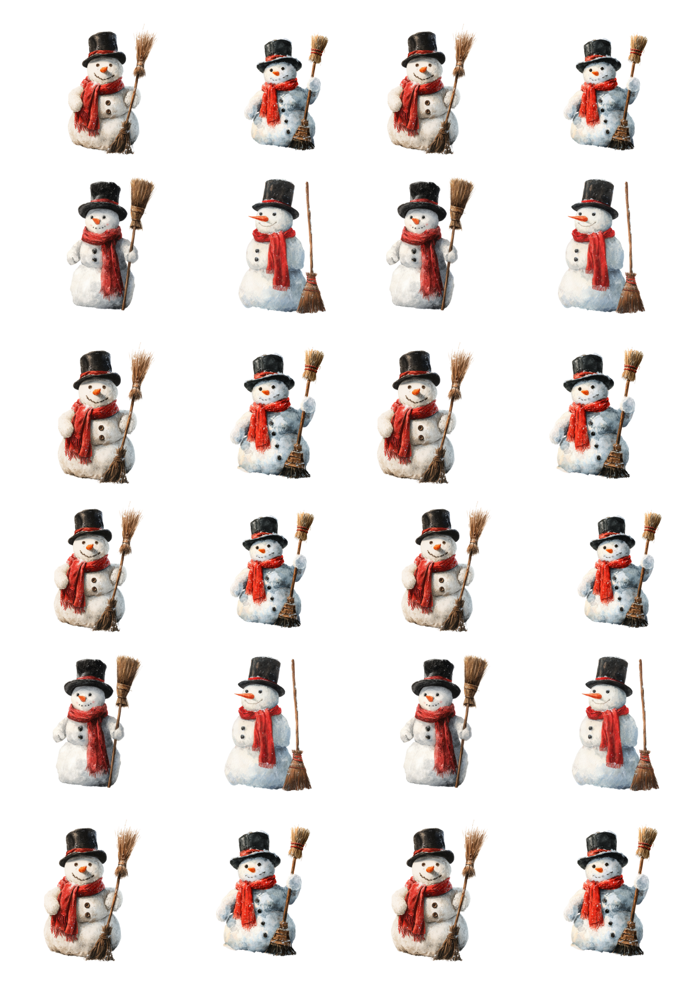 Sticker Sheet Snowmen Collage Cat. No. 5162