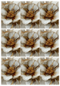 Wall Art Poster / Greeting Card / Sticker Sheet – Beige Abstract Flower With Gold Elements Collage 9 Cat. No. 5169