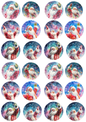 Wall Art Poster / Greeting Card / Sticker Sheet – Santa Claus In Circles Collage Cat. No. 5174