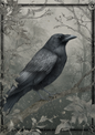 Wall Art Poster / Greeting Card / Sticker Sheet – Raven Background For Journaling Full Cat. No. 5176
