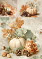 Wall Art Poster / Greeting Card / Sticker Sheet – Pumpkins Journaling Background Collage Cat. No. 5185