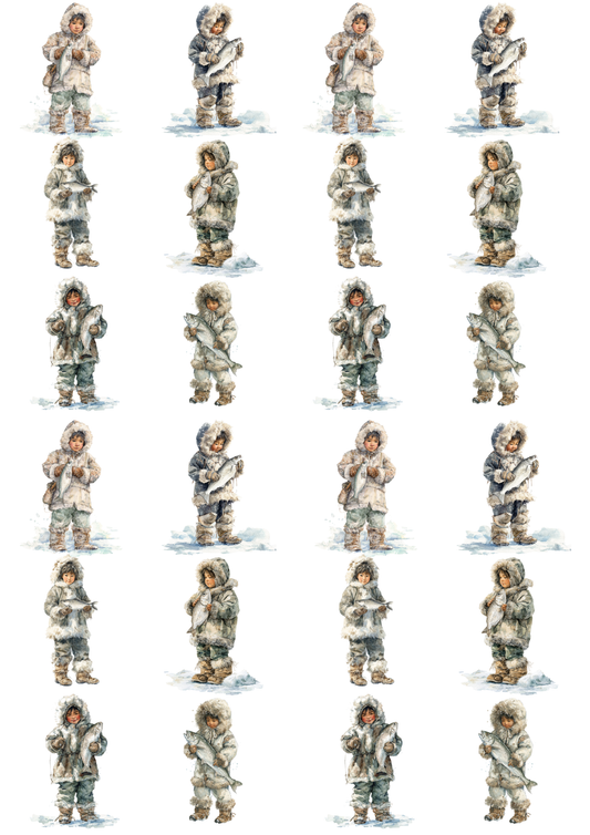 Sticker Sheet - Eskimo Collage Cat. No. 5188