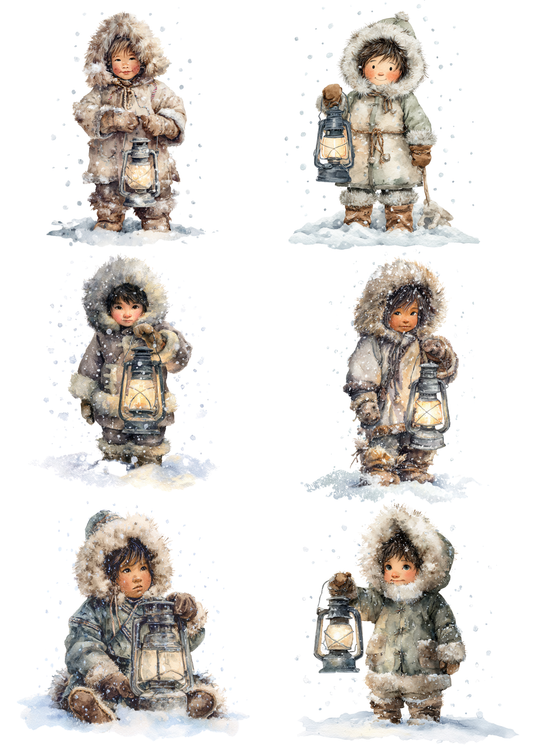 Sticker Sheet - Eskimo Collage Cat. No. 5189