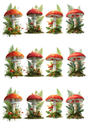 Wall Art Poster / Greeting Card / Sticker Sheet – Toadstools Collage Cat. No. 5194