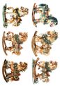 Wall Art Poster / Greeting Card / Sticker Sheet – Christmas Rocking Horse Collage Cat. No. 5206
