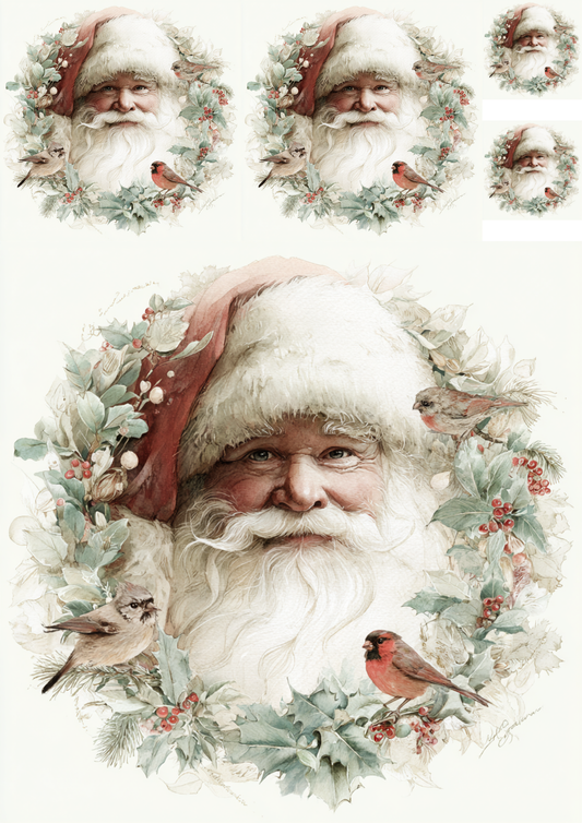 Sticker Sheet / Greeting Card – Santa Claus Collage Cat. No. 5224