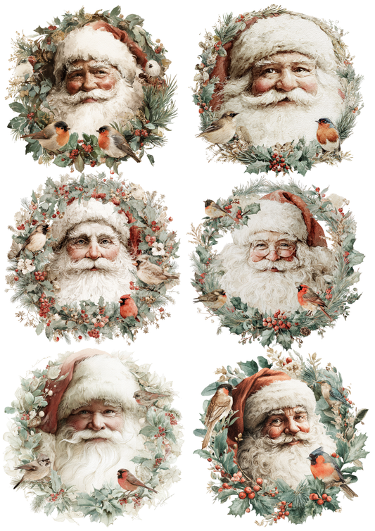 Sticker Sheet / Greeting Card – Santa Claus Collage Cat. No. 5225