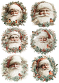 Wall Art Poster / Greeting Card / Sticker Sheet – Santa Claus Collage Cat. No. 5225