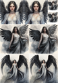 Wall Art Poster / Greeting Card / Sticker Sheet – Angel Collage Cat. No. 5233