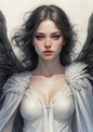 Wall Art Poster / Greeting Card / Sticker Sheet – Angel Full Cat. No. 5234