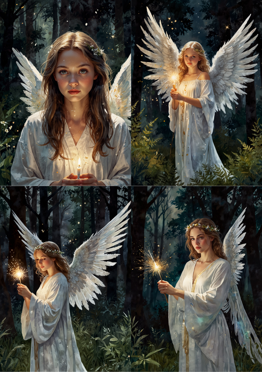 Sticker Sheet / Greeting Card – Angel Collage Cat. No. 5238