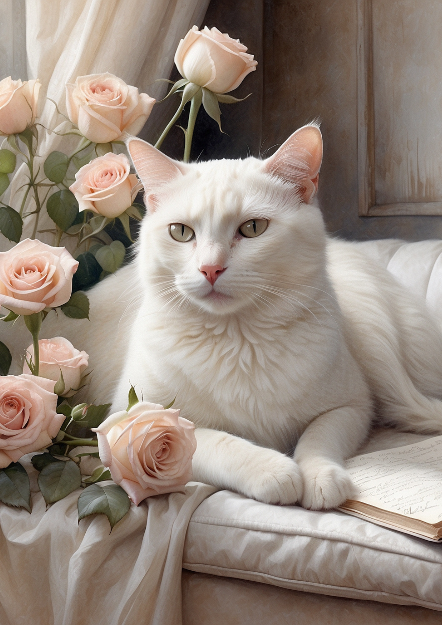Sticker Sheet / Greeting Card – Cat Background For Journaling Full Cat. No. 5272