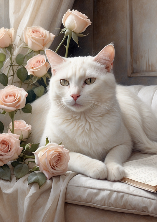Sticker Sheet / Greeting Card – Cat Background For Journaling Full Cat. No. 5272