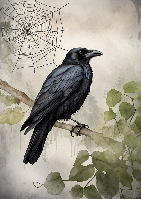 Sticker Sheet / Greeting Card – Raven Background For Journaling Full Cat. No. 5277