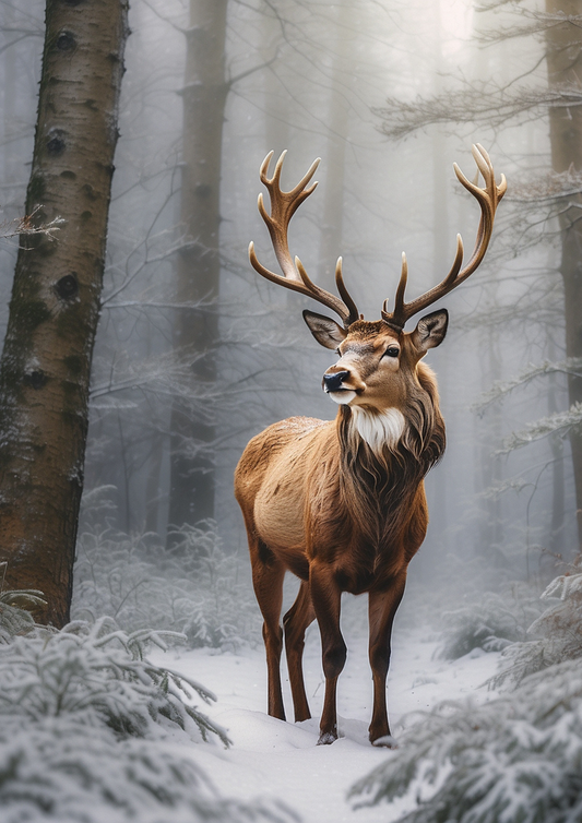 Sticker Sheet / Greeting Card – Majestic Deer Journaling Background Full Cat. No. 5282