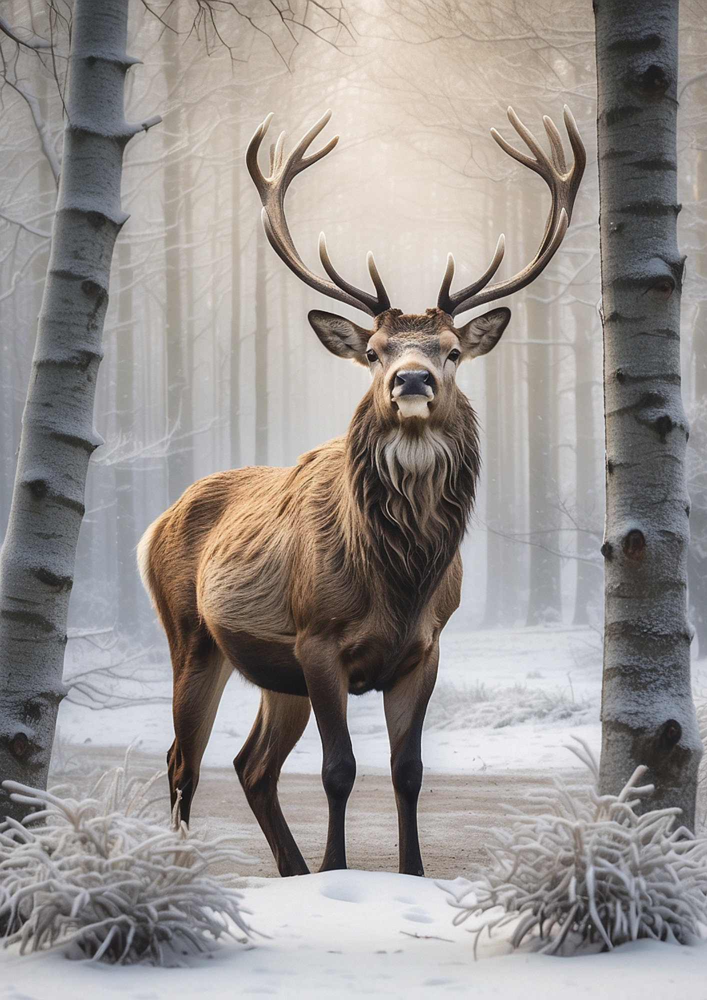 Sticker Sheet / Greeting Card – Majestic Deer Journaling Background Full Cat. No. 5284