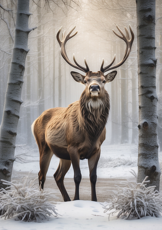 Sticker Sheet / Greeting Card – Majestic Deer Journaling Background Full Cat. No. 5284