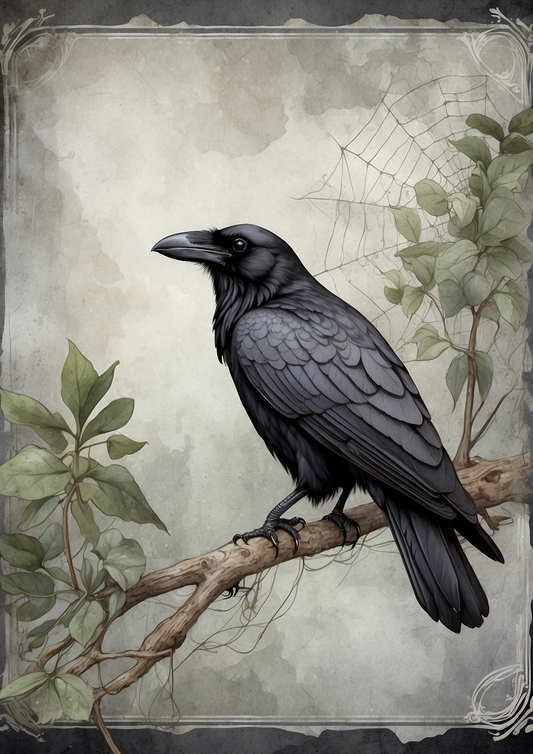 Sticker Sheet / Greeting Card – Raven Background For Journaling Full Cat. No. 5294