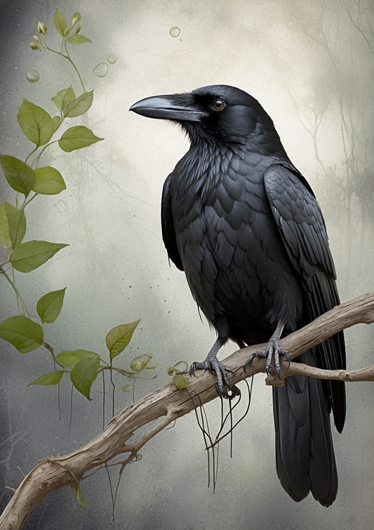 Sticker Sheet / Greeting Card – Raven Background For Journaling Full Cat. No. 5295