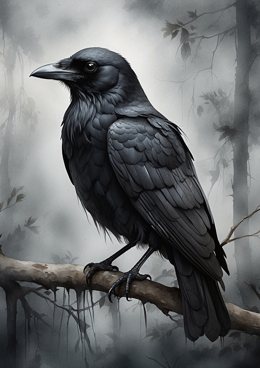 Sticker Sheet / Greeting Card – Raven Background for Journaling Full Cat. No. 5301