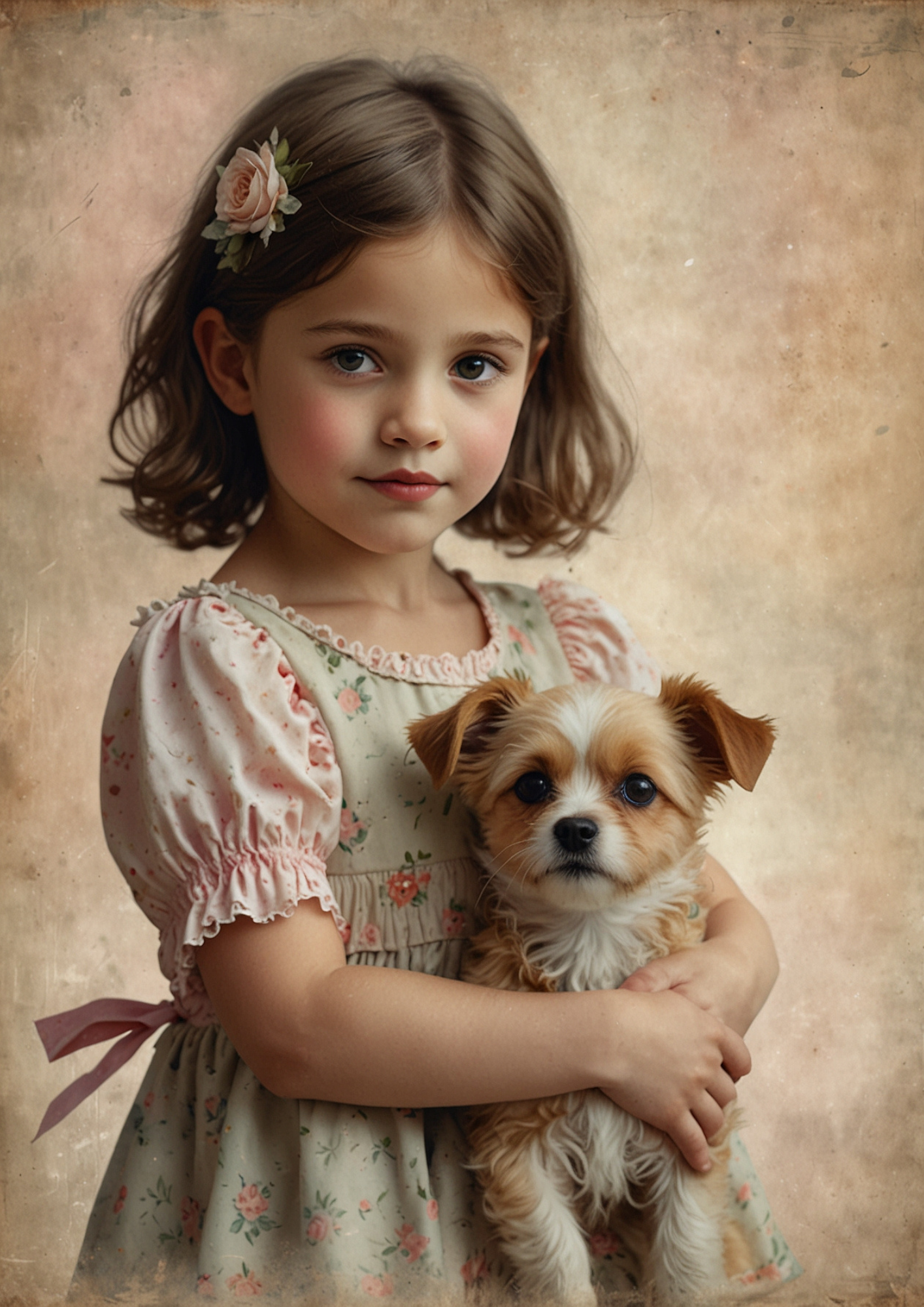 Sticker Sheet / Greeting Card – Girl With Dog Journaling Full Cat. No. 5315
