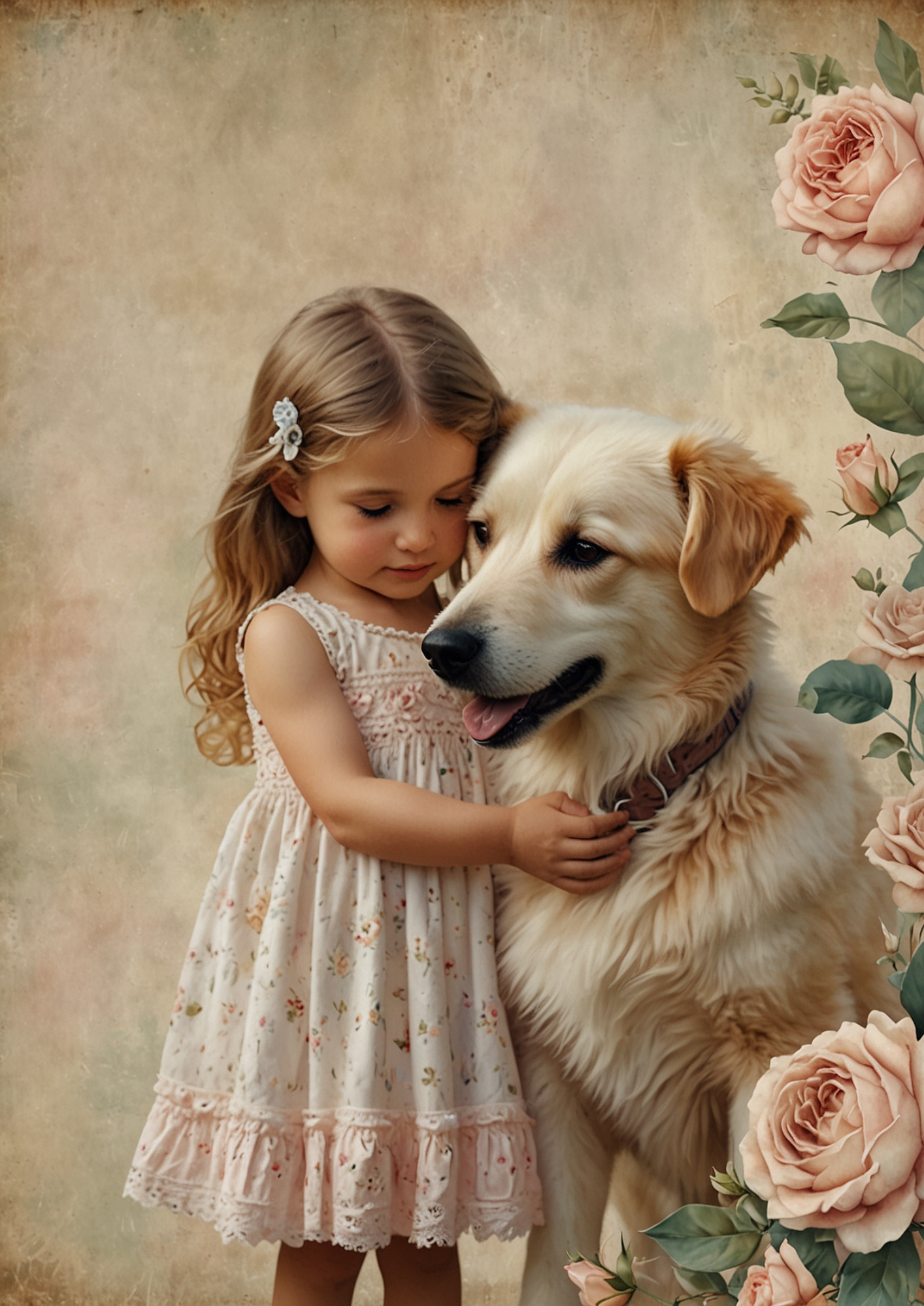 Sticker Sheet / Greeting Card – Girl With Dog Journaling Full Cat. No. 5318