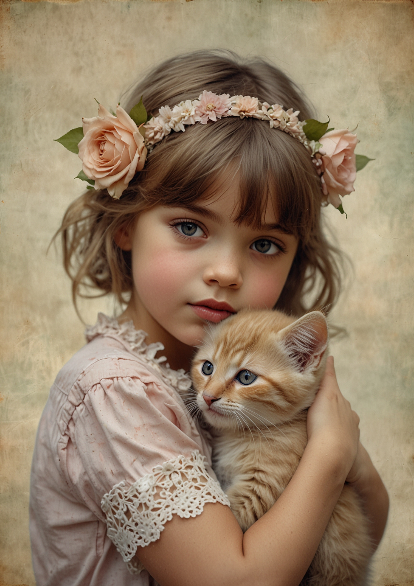 Sticker Sheet / Greeting Card – Girl With Dog Cat Journaling Full Cat. No. 5321