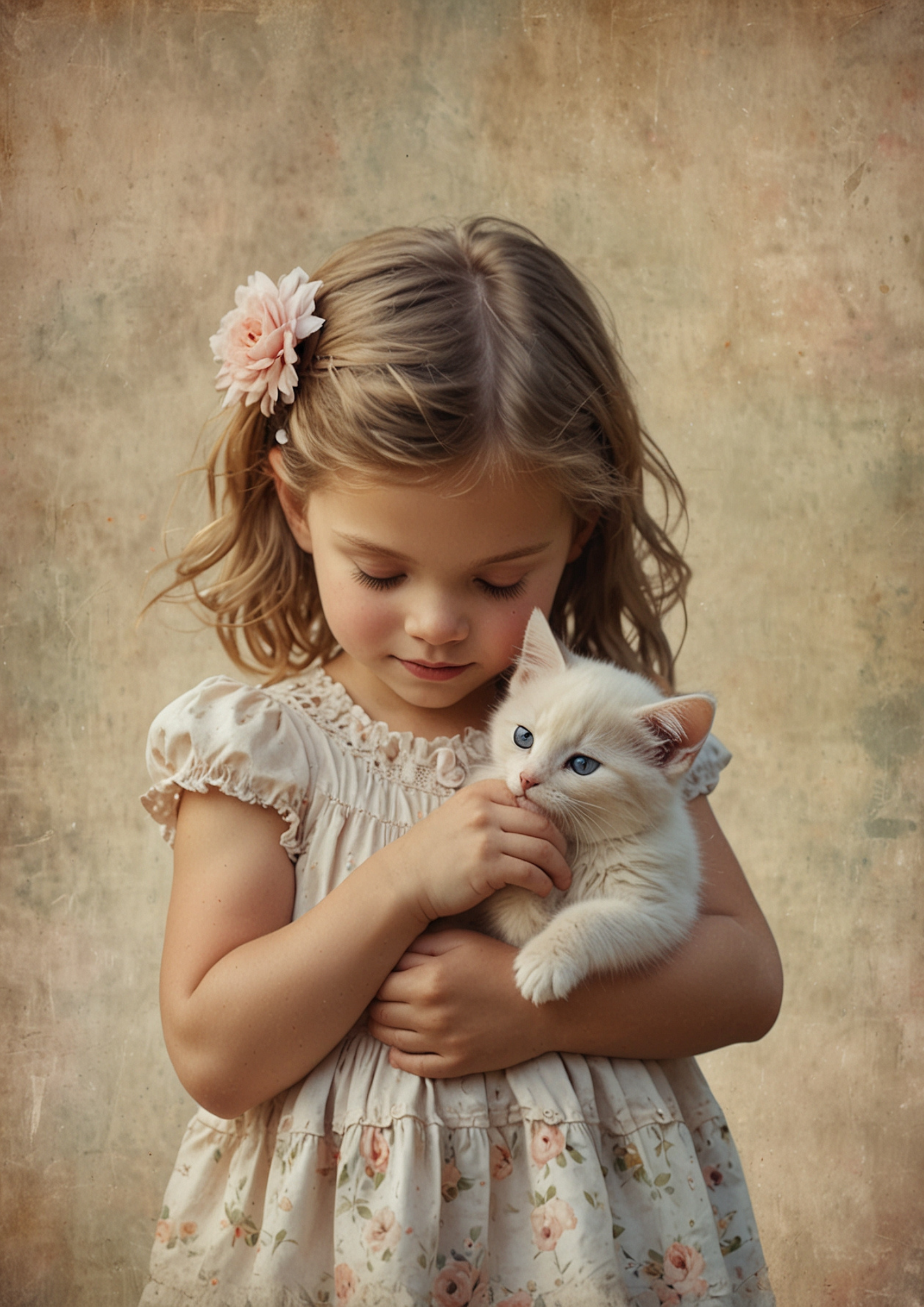 Sticker Sheet / Greeting Card – Girl With Dog Cat Journaling Full Cat. No. 5322