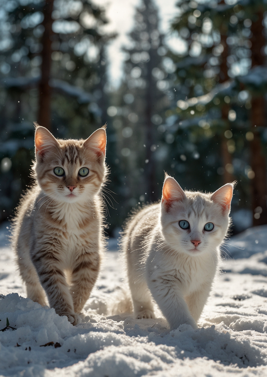 Sticker Sheet / Greeting Card – Cats In Winter Full Cat. No. 5331