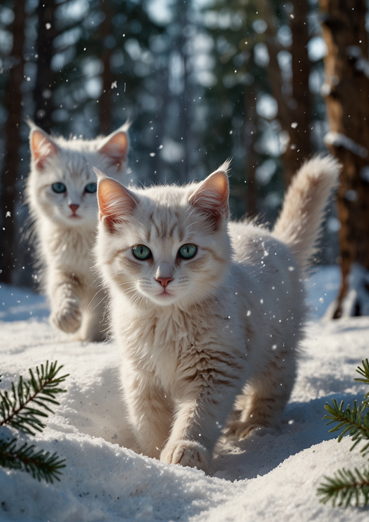 Sticker Sheet / Greeting Card – Cats In Winter Full Cat. No. 5332