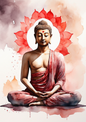 Sticker Sheet / Greeting Card – Buddha Background For Journaling Full Cat. No. 5343