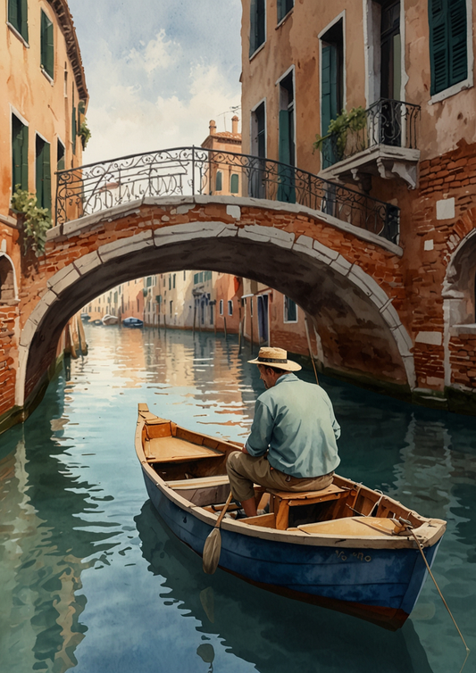 Sticker Sheet / Greeting Card – Venice Background For Journaling Full Cat. No. 5356