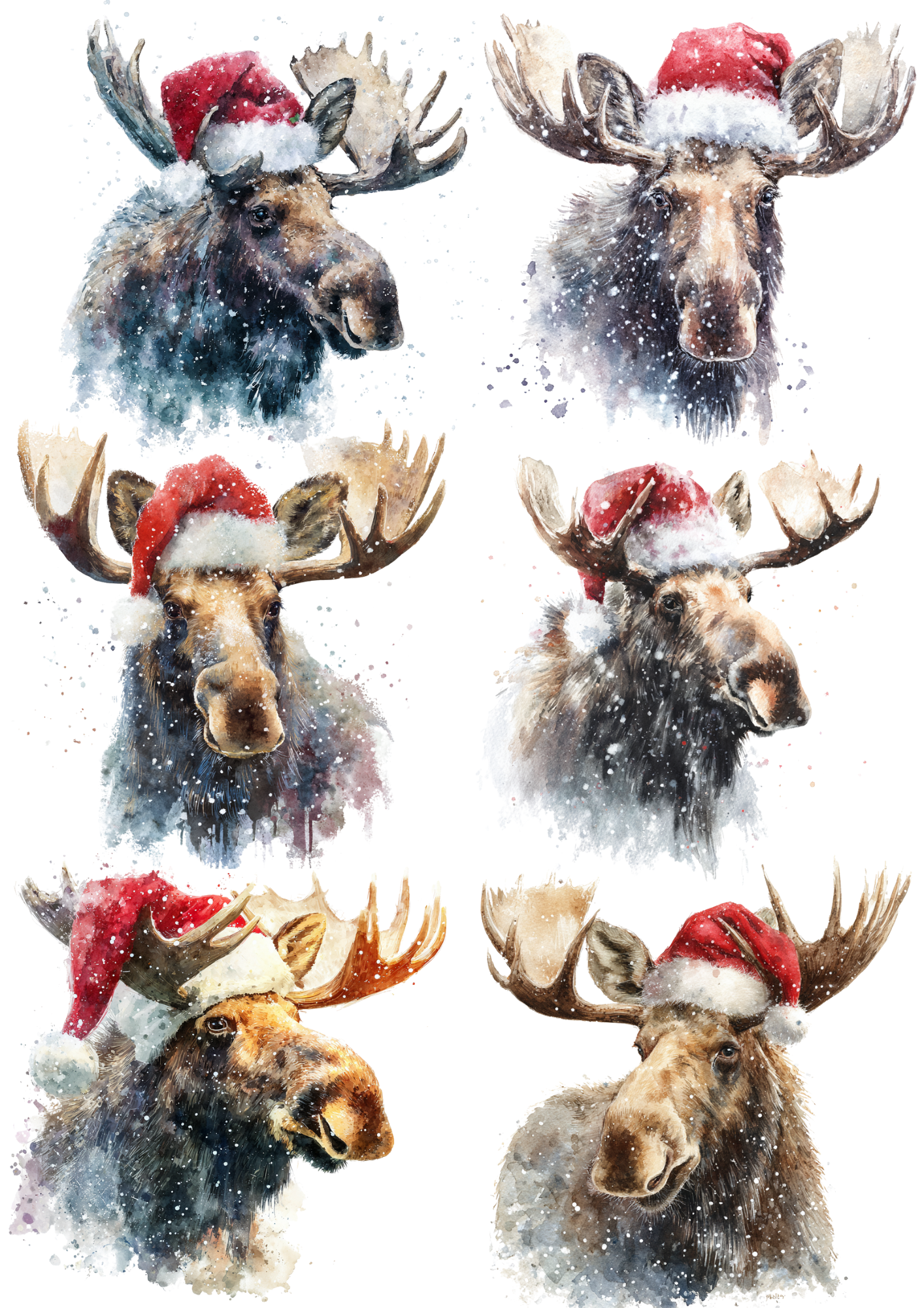 Sticker Sheet / Greeting Card – Reindeer Collage Cat. No. 5361
