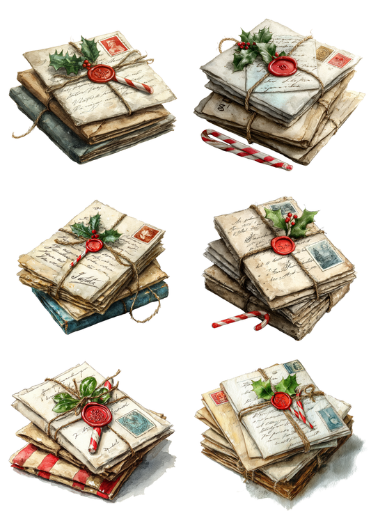 Sticker Sheet / Greeting Card – Letters To Santa Collage Cat. No. 5368