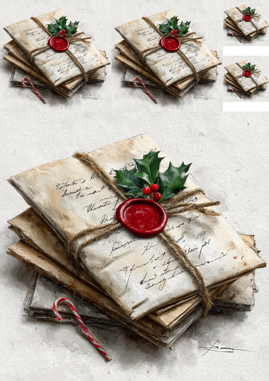 Sticker Sheet / Greeting Card – Letters To Santa Collage Cat. No. 5369