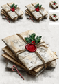 Sticker Sheet / Greeting Card – Letters To Santa Collage Cat. No. 5369