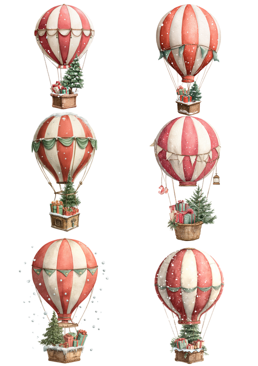 Sticker Sheet / Greeting Card – Christmas Balloons Collage Cat. No. 5370