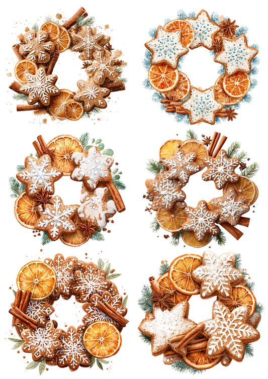 Sticker Sheet / Greeting Card – Christmas Cookies Collage Cat. No. 5371