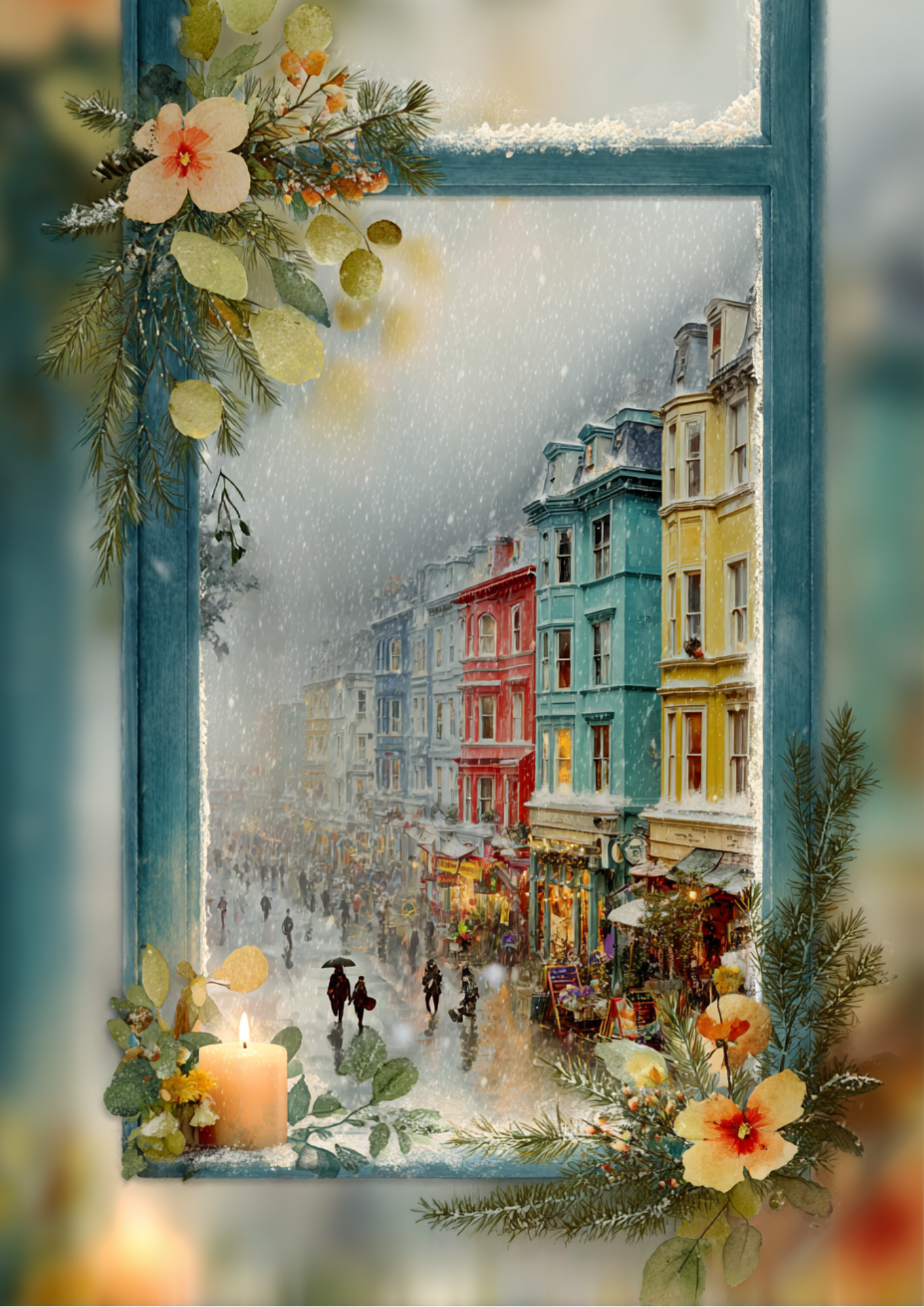 Sticker Sheet / Greeting Card – Christmas Window Full Cat. No. 5396