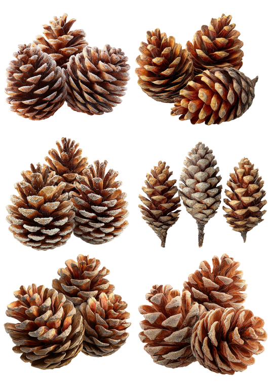 Sticker Sheet / Greeting Card – Pine Cones Collage Cat. No. 5400