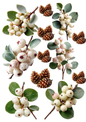 Sticker Sheet / Greeting Card – Christmas Greenery Collage Cat. No. 5401