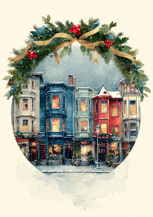 Sticker Sheet / Greeting Card – Christmas City Full Cat. No. 5411